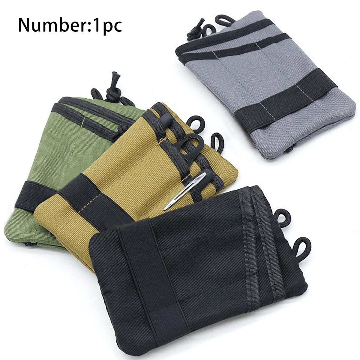 Edc Carry Card - กระเป๋าเก็บของ EDC อเนกประสงค์ กระเป๋าเครื่องมือพกพาสำหรับกิจกรรมกลางแจ้ง กระเป๋าคาดเอวแบบพับได้ กระเป๋าใส่บัตรเครดิต