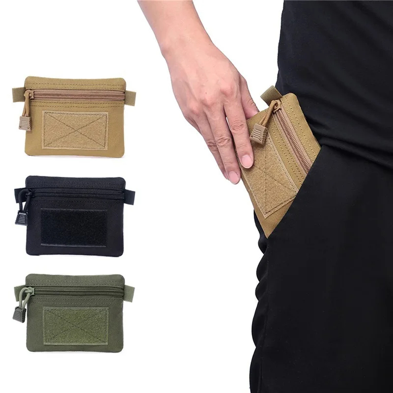 Edc Carry Card - กระเป๋าคาดเอวกันน้ำสำหรับตั้งแคมป์กลางแจ้ง EDC Molle แบบพกพา มีซิป เหมาะสำหรับเดินป่า
