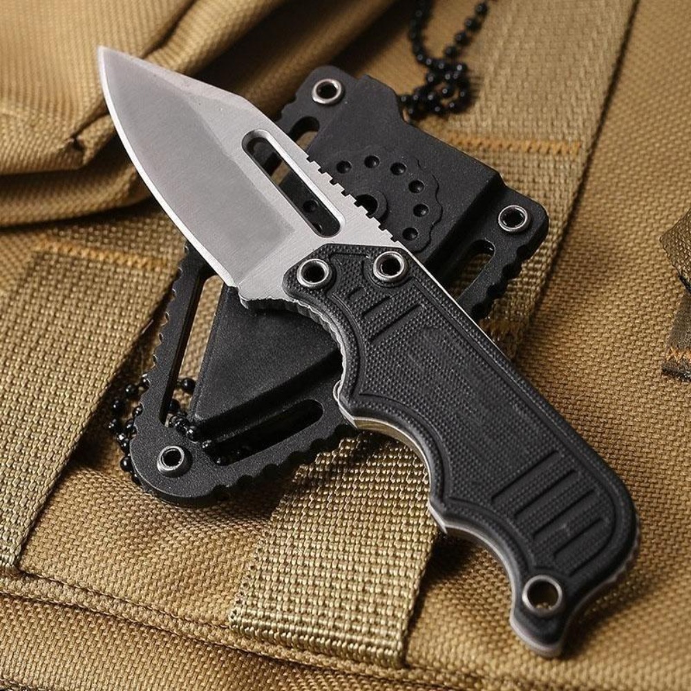 Edc Carry Fixed Blade - มีดพกพาแบบคล้องคอพร้อมปลอก Kydex มีดใบตายสำหรับพกพาในชีวิตประจำวัน ใช้กลางแจ้ง มีดสำหรับเดินป่า