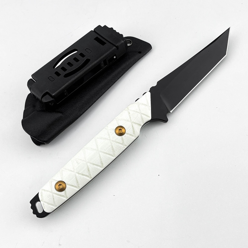 Edc Carry Fixed Blade - มีดใบตายแบบใหม่ ด้ามจับ G10 สีขาว ใบมีด D2