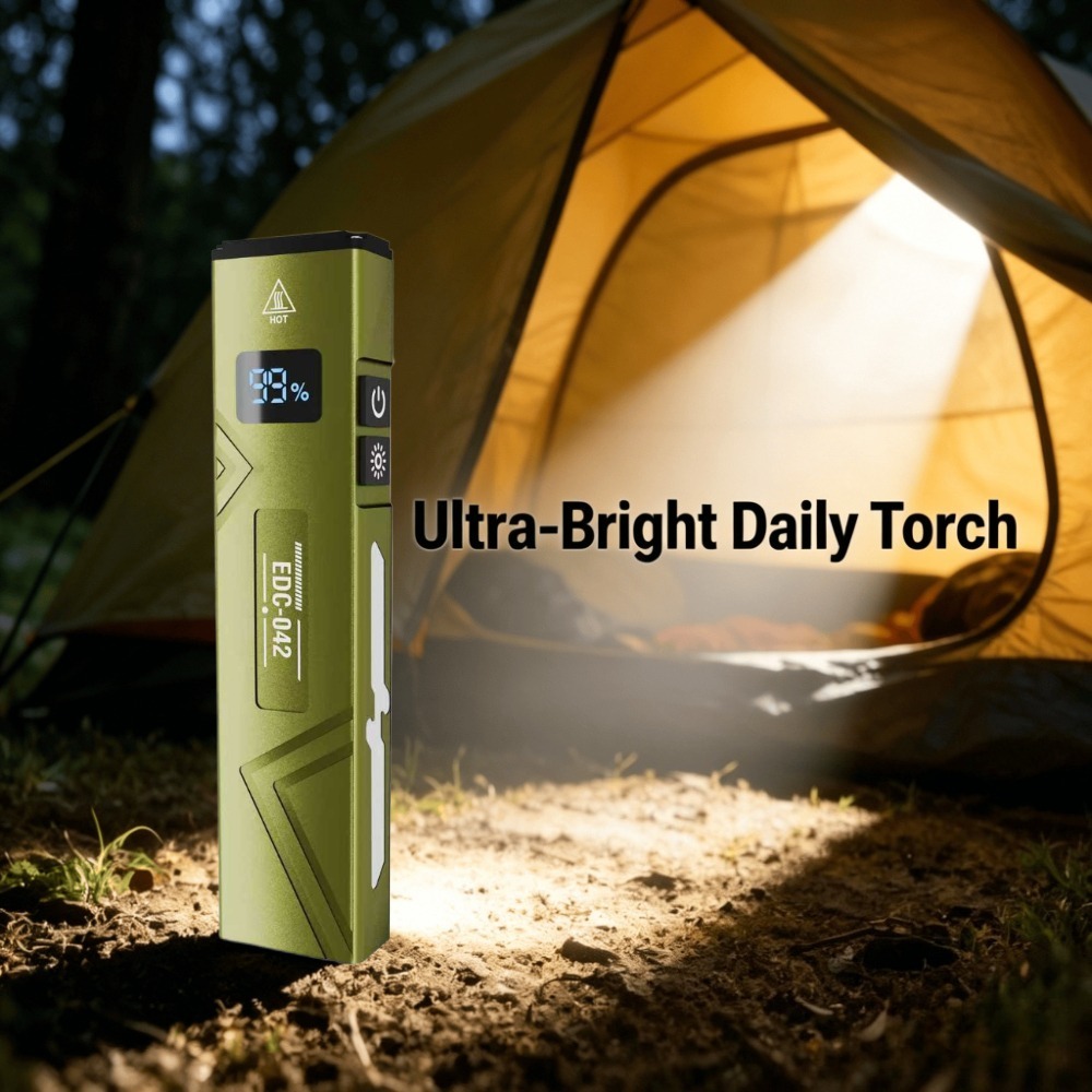 Edc Carry Pen - ไฟฉาย EDC แบบชาร์จไฟได้ แสง UV พร้อมคลิปแม่เหล็ก
