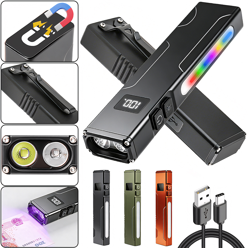 Edc Carry Pen - ไฟฉายอเนกประสงค์ EDC พร้อมแม่เหล็ก แสง UV แสง
