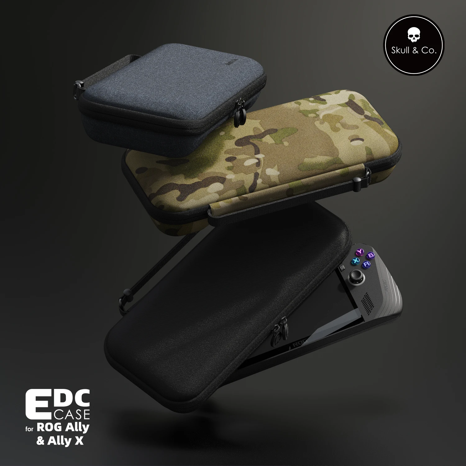 Edc Carry Co - Skull & Co. EDC เคส กระเป๋าเก็บเปลือกแข็งแบบพกพากระเป๋าพกพาบางสําหรับ