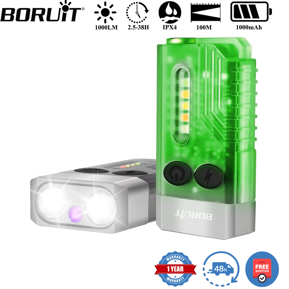 Keychain Flashlight - ไฟฉายพวงกุญแจ BORUiT V10 แบบ UV LED