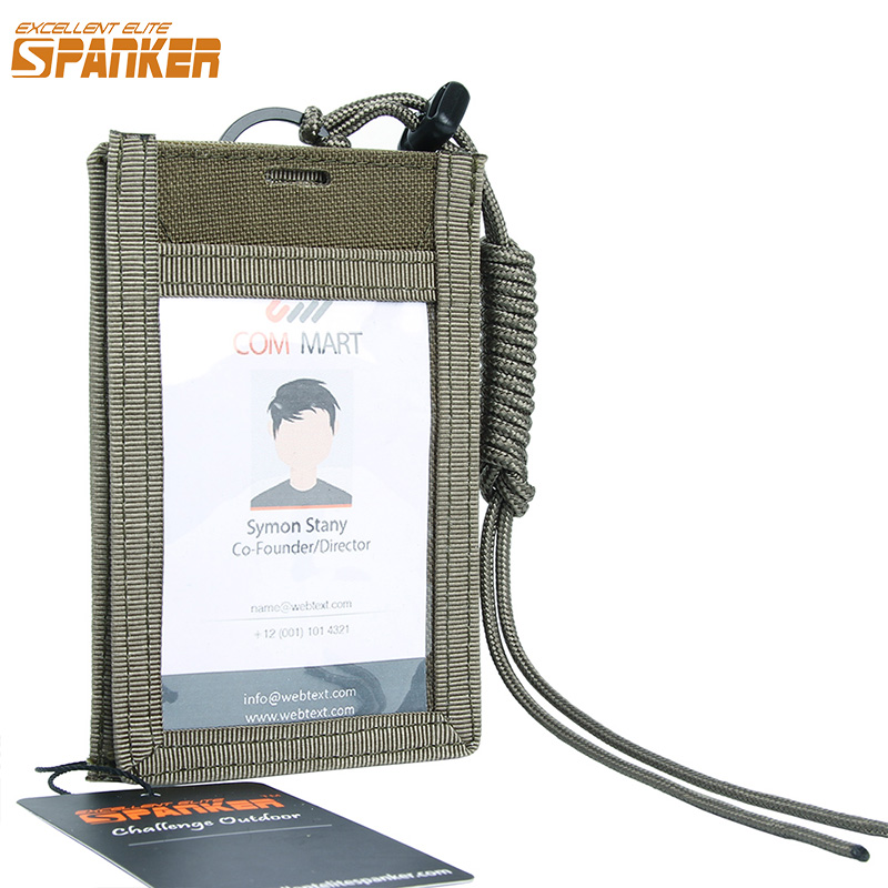 Edc Carry Case - กระเป๋าใส่บัตรประจำตัวแบบยุทธวิธี EXCELLENT ELITE SPANKER พร้อมสายคล้องคอแบบปรับได้ กระเป๋าจัดระเบียบบัตรเครดิต