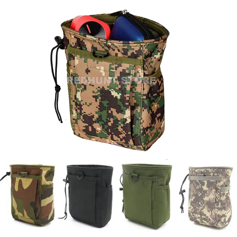 Edc Carry Case - ยุทธวิธีMolle DrawstringนิตยสารDump Pouchยูทิลิตี้เข็มขัดFannyเอวแพ็คกระเป๋าล่าสัตว์กระสุนกระเป๋า