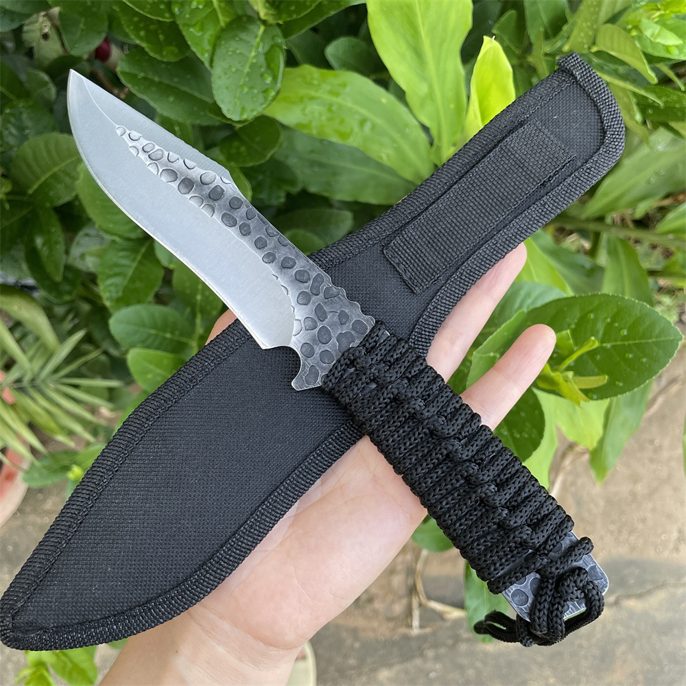 Edc Carry Fixed Blade - มีดพับใบมีดฟอร์จ 8cr13mov สำหรับกิจกรรมกลางแจ้ง เครื่องมือช่วยเหลือฉุกเฉิน อุปกรณ์ EDC