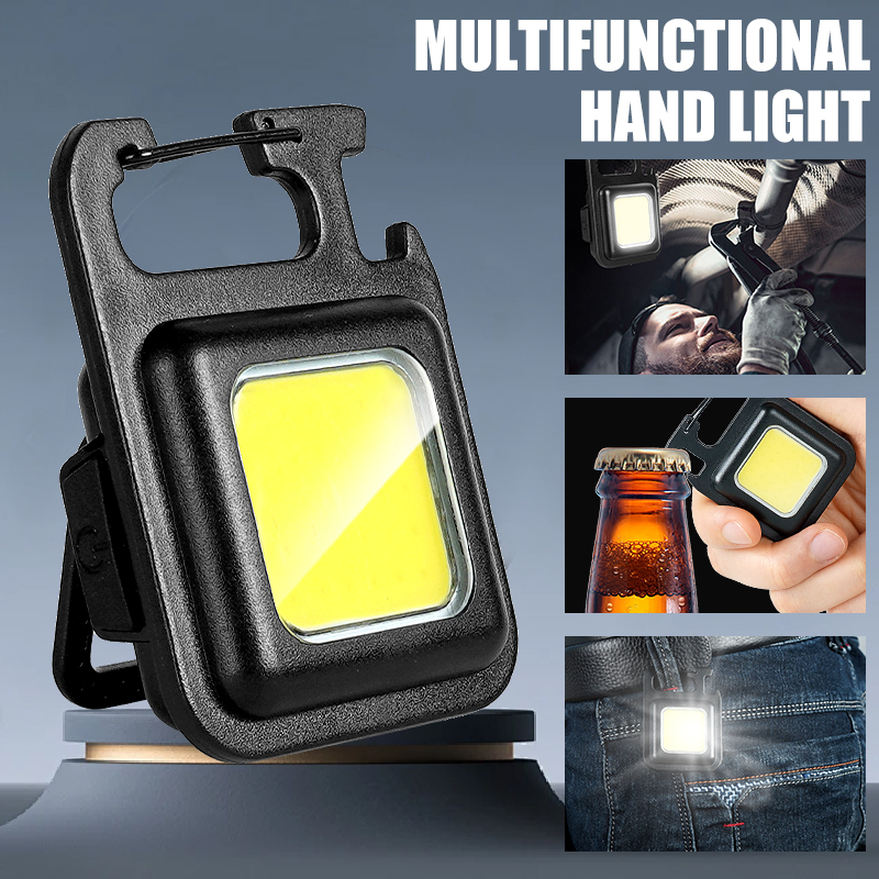 Keychain Flashlight - ไฟฉายพวงกุญแจ MINI COB สว่างพิเศษ พกพาสะดวก ชาร์จซ้ำได้