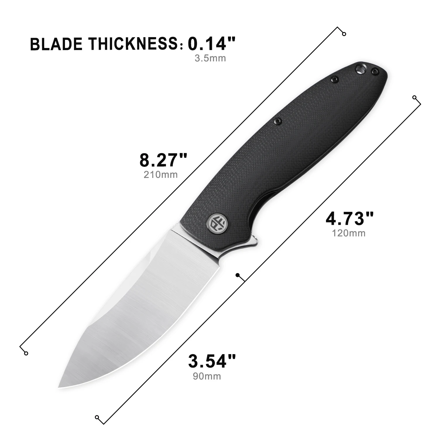 Petrified Fish PFB01 มีดพับ D2 - Pocket Knife Ceramic บทวิจารณ์และราคา