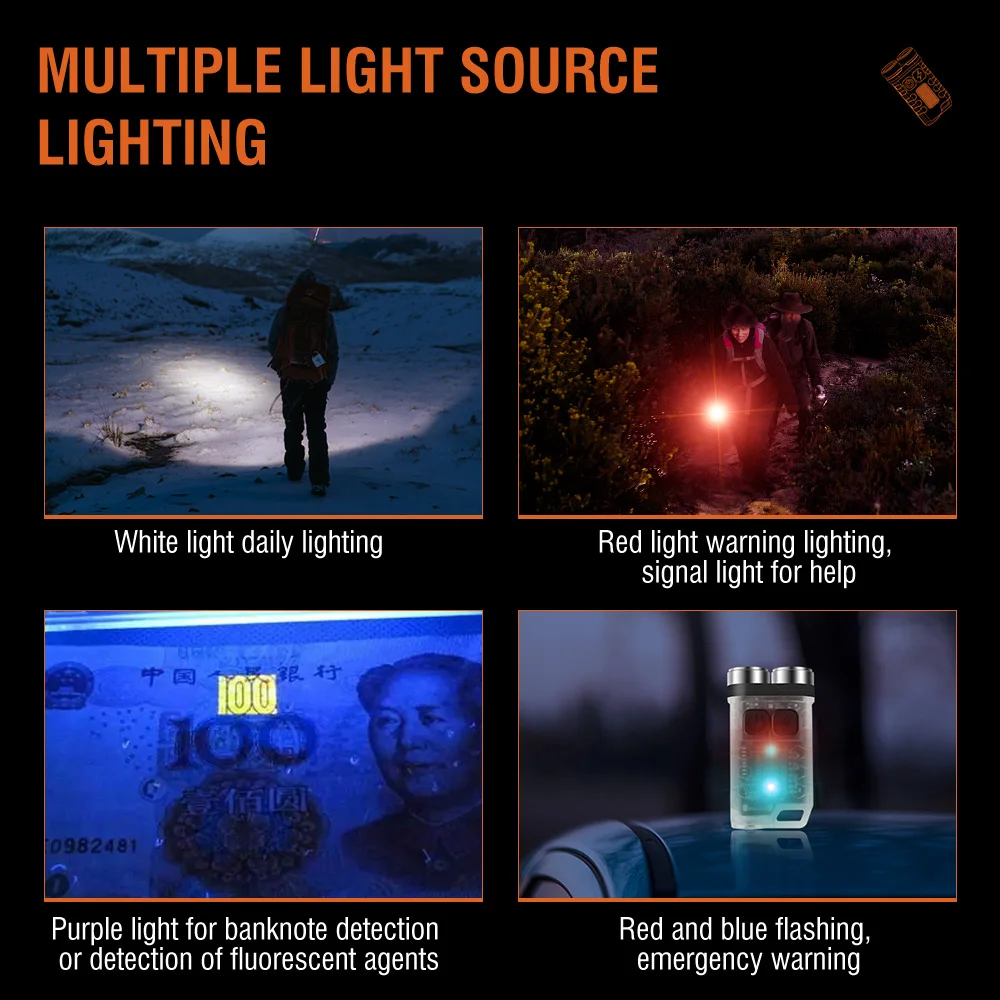 BORUiT V3 พวงกุญแจ LED แบบพกพา - Keychain Flashlight บทวิจารณ์และราคา