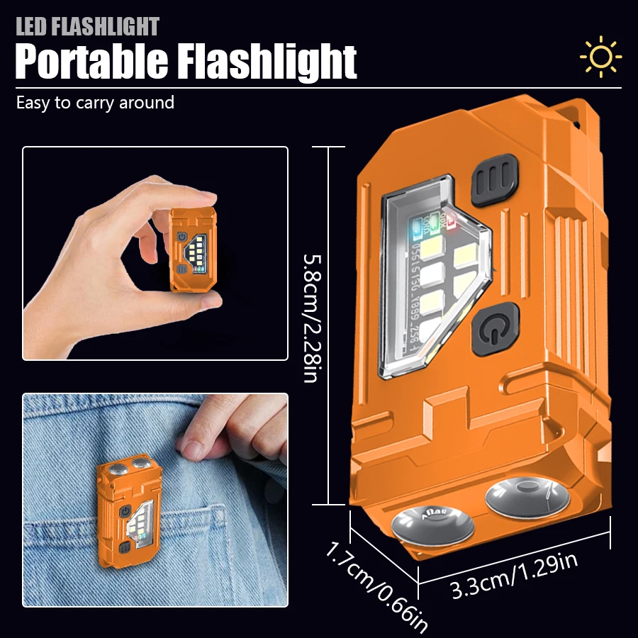 พวงกุญแจมินิ EDC ไฟฉายแบบชาร์จ - Keychain Flashlight บทวิจารณ์และราคา