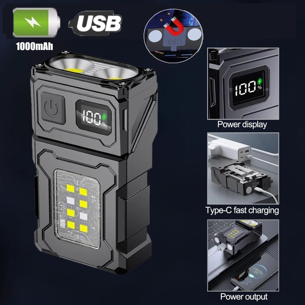 180 °   ไฟฉาย LED แบบหมุนได้ ช - Keychain Flashlight บทวิจารณ์และราคา