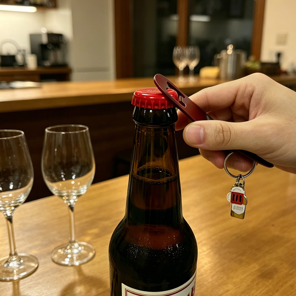 ที่เปิดขวดสแตนเลสแบบพกพาพร้อมพ - Bottle Opener Keyring บทวิจารณ์และราคา