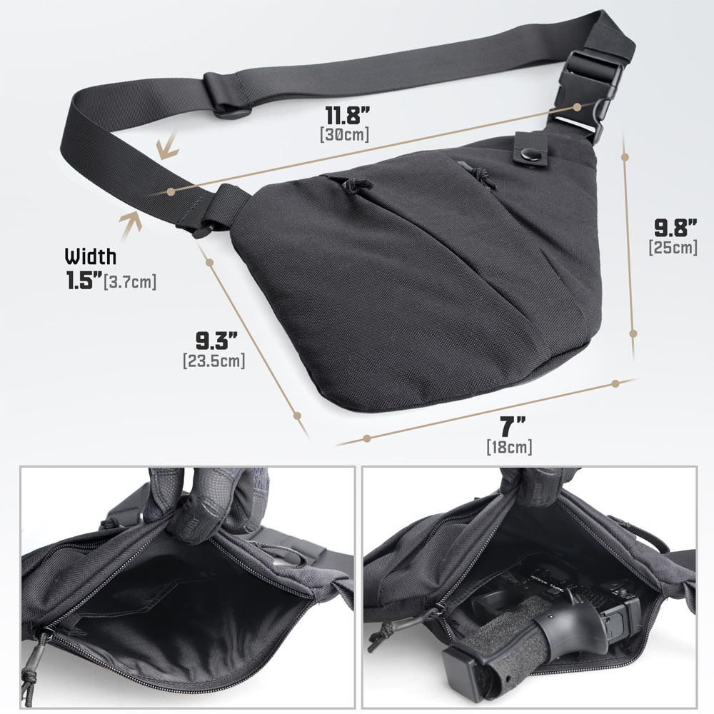 ปืนปกปิดทางยุทธวิธีกระเป๋าใส่โ - Edc Carry Bag For Pistol บทวิจารณ์และราคา