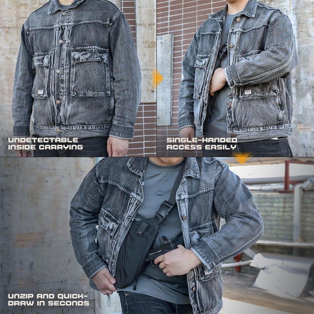 ปืนปกปิดทางยุทธวิธีกระเป๋าใส่โ - Edc Carry Bag For Pistol บทวิจารณ์และราคา