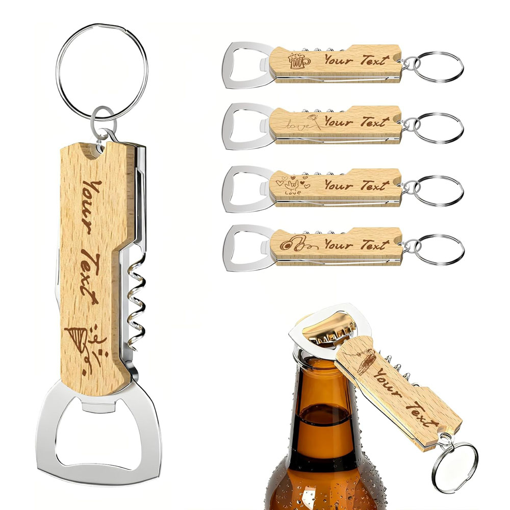 พวงกุญแจเปิดขวดสลักโลโก้ตามสั่ - Bottle Opener Keyring บทวิจารณ์และราคา