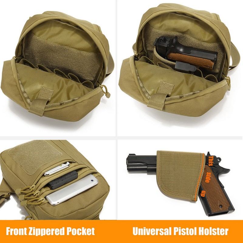 กระเป๋าคาดอกแบบยุทธวิธีใหม่ ซอ - Edc Carry Bag For Pistol บทวิจารณ์และราคา