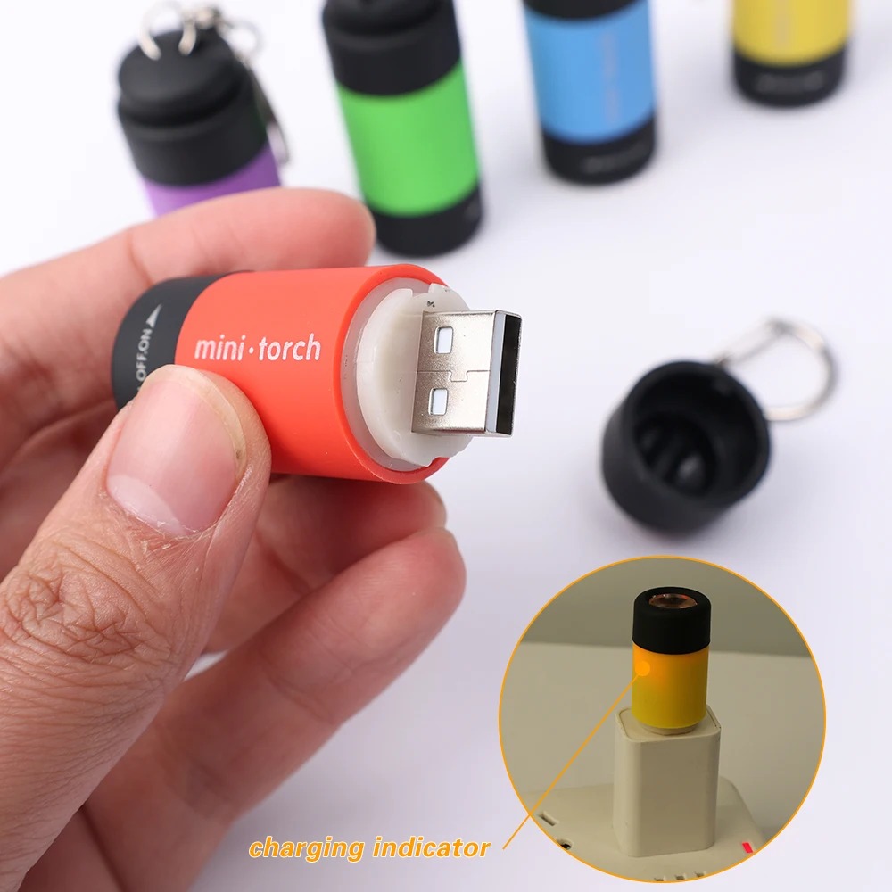 USB ชาร์จไฟได้ ไฟฉายขนาดเล็กสำ - Keychain Flashlight บทวิจารณ์และราคา