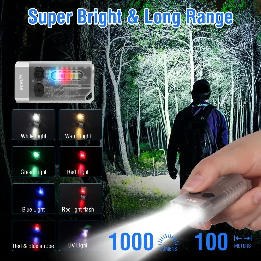 ไฟฉายพวงกุญแจ BORUiT V10 แบบ U - Keychain Flashlight บทวิจารณ์และราคา