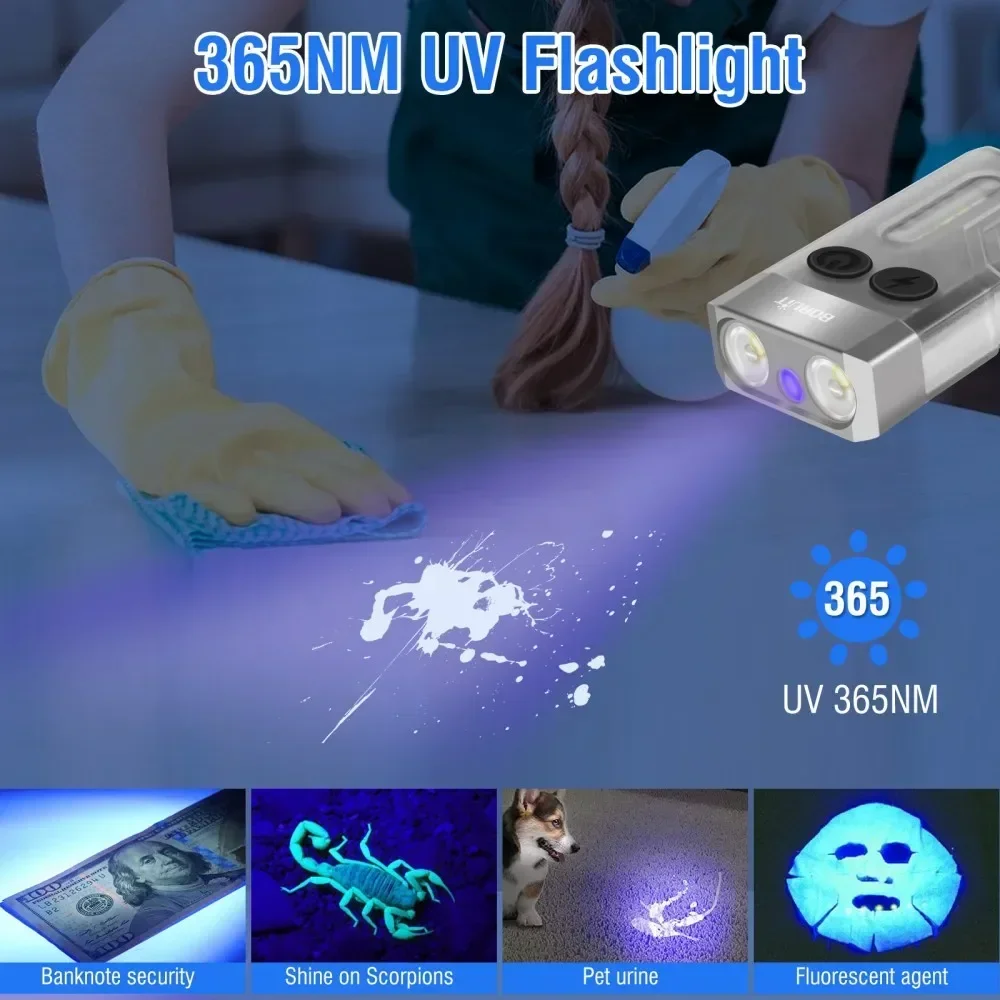 ไฟฉายพวงกุญแจ BORUiT V10 แบบ U - Keychain Flashlight บทวิจารณ์และราคา