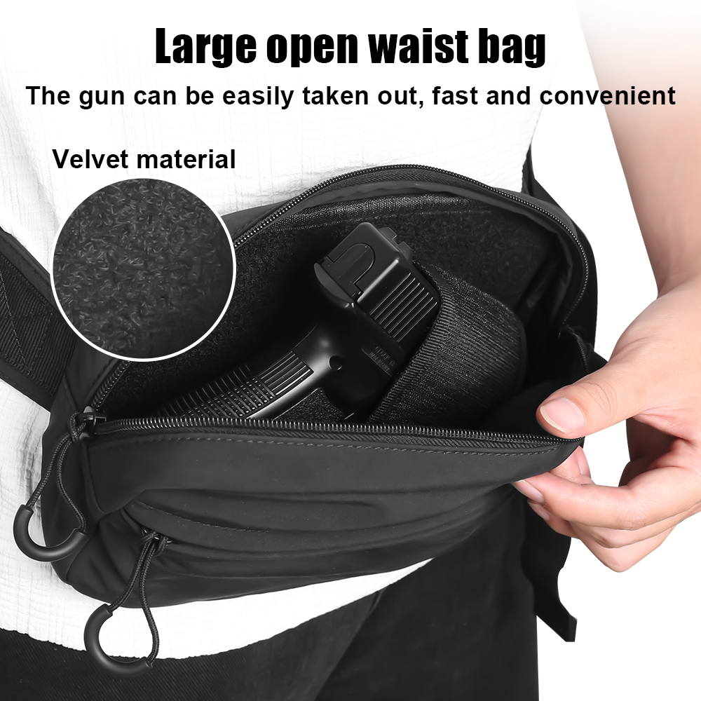 ยุทธวิธีCrossbodyกระเป๋าปืนพกเ - Edc Carry Bag For Pistol บทวิจารณ์และราคา