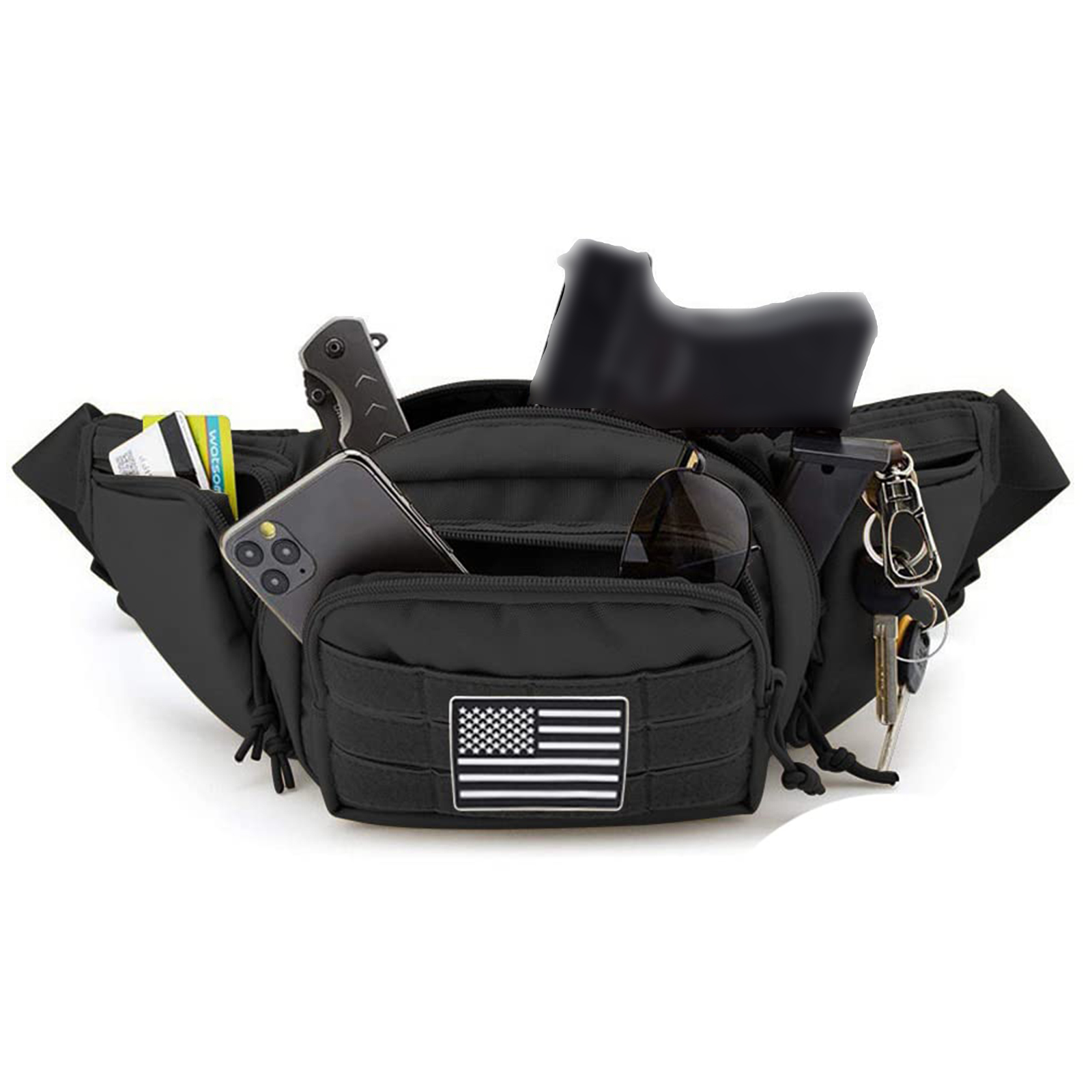 กระเป๋าคาดเอวแบบยุทธวิธี ซองใส - Edc Carry Bag For Pistol บทวิจารณ์และราคา