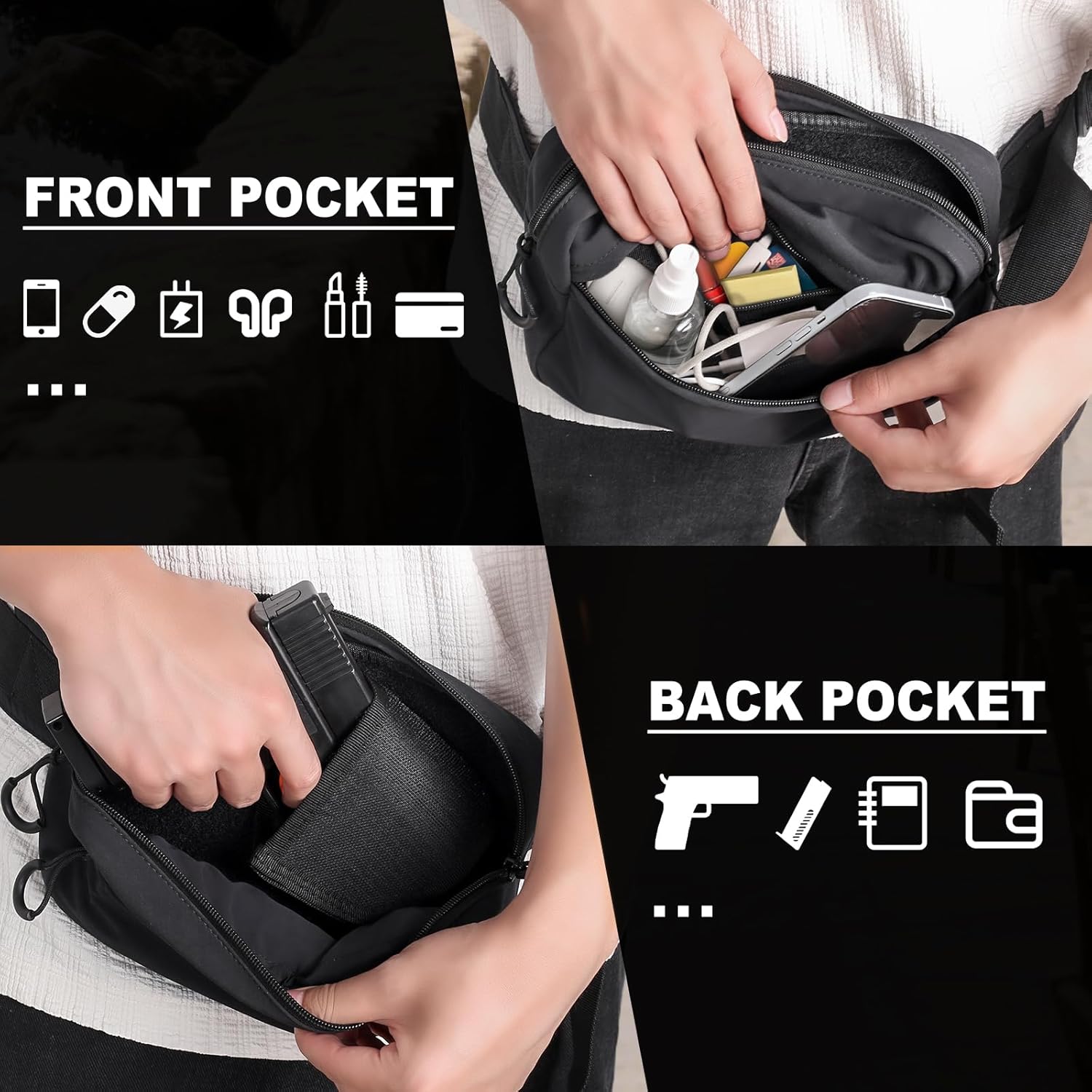 ยุทธวิธี Fanny Pack Holster ปก - Edc Carry Bag For Pistol บทวิจารณ์และราคา