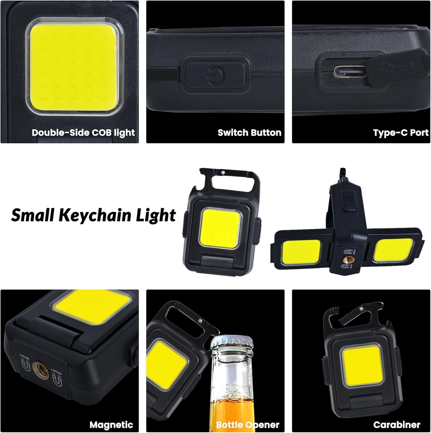 ไฟฉายขนาดเล็กพวงกุญแจไฟ COB ไฟ - Keychain Flashlight บทวิจารณ์และราคา
