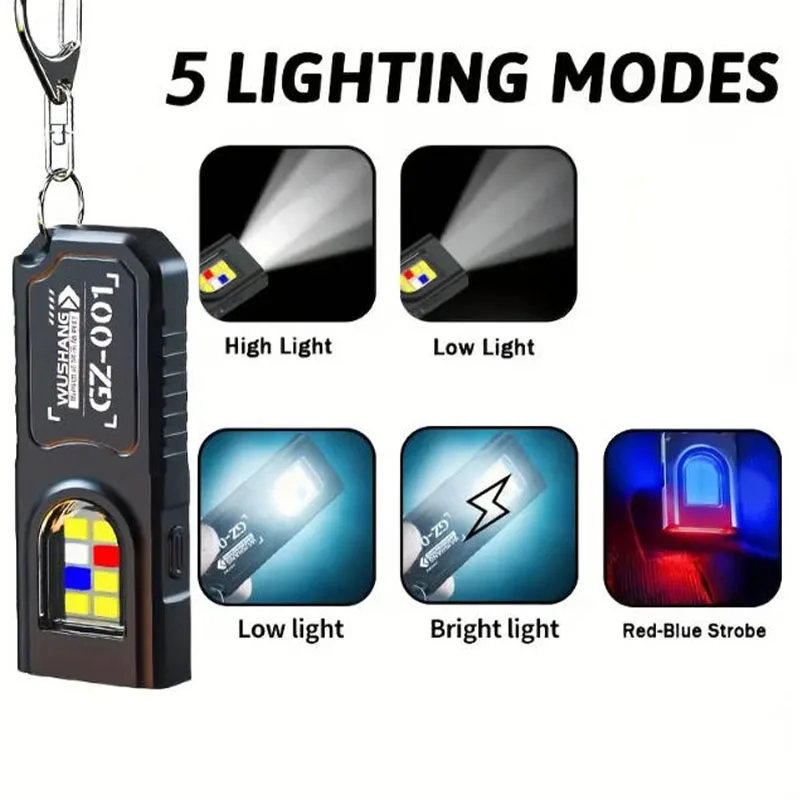 ไฟฉายพวงกุญแจ LED แบบชาร์จไฟได - Keychain Flashlight บทวิจารณ์และราคา