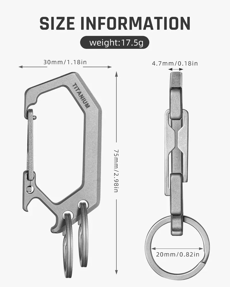 พวงกุญแจไทเทเนียมอัลลอยด์รูปกร - Bottle Opener Keyring บทวิจารณ์และราคา